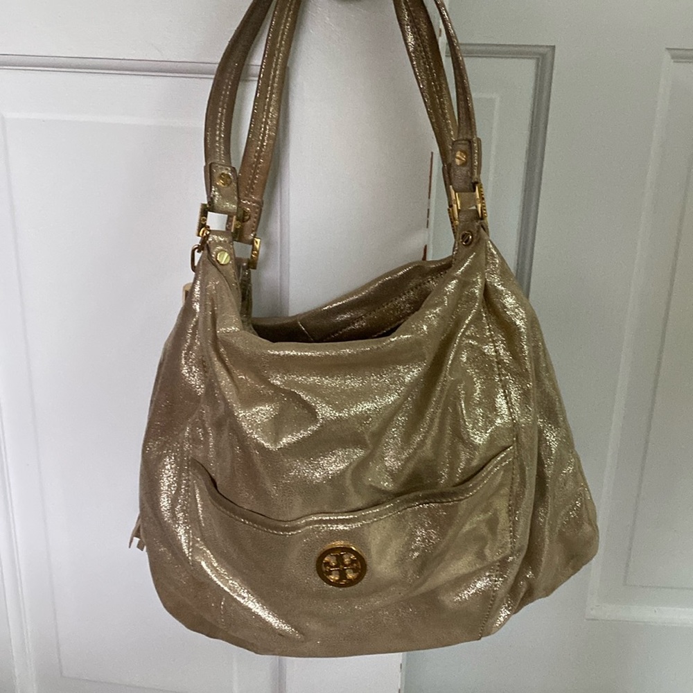 Tory Burch Gold Hobo Bag